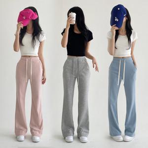 (숏/롱) 입는순간 슬림한 핏감! 2단기장 트레이닝 부츠컷 팬츠 H394 마카롱나팔팬츠