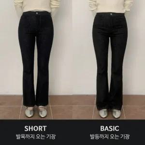 [코코블랑] 논페이드 생지 부츠컷 데님(숏,기본)