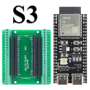 확장 어댑터 키트 포함 개발 보드, 2.4G 와이파이 BT 모듈, ESP32-S3WROOM1 N8R2 N16R8 44 핀 C타입 ESP32-