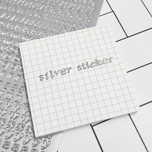 영어 소문자 PVC 알파벳스티커 스티커 실버