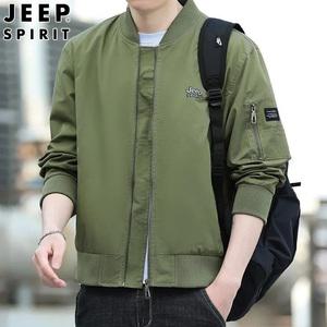 JEEP 남성 봄가을 아우터 트렌드 가볍고 하이넥 야구점퍼