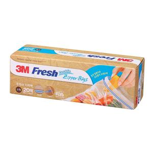 3M 후레쉬 지퍼백 음식 보관용 위생팩 다용도 지퍼백 냉장 냉동 밀폐팩 2중 장금