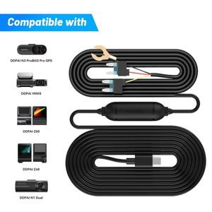 DDPAI Mini5 Z50 Z40 N3 Pro N1 듀얼 차량용 DVR 대시 캠 미러 카메라 충전 케이블
