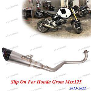 호환 Honda Grom Msx125 2013-2025 용 슬립온 배기 시스템 바이크 오토바이 Eacape Moto 머플러 탈착식 DB