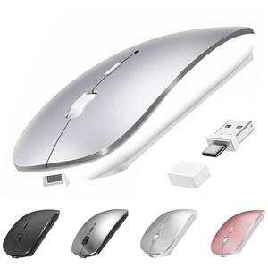 MacBook Air Pro iMac 데스크톱 노트북 서피스 프로용 무선 블루투스 마우스 USB C, Mac Air와 호환되는 마우스 /컴퓨터 /iPad 충전식 무음