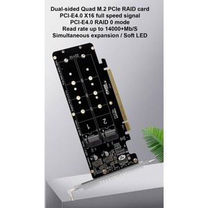 호환 라이저 M 분할 카드, 양면 카드 SSD 서버 PCIE X16 M 2 키 PCI-EX16 4 RAID ~ 2U NVMEx4