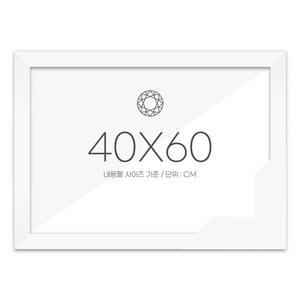 보석십자수 트렌패브릭형 액자 40x60 고급형 우드 화이트
