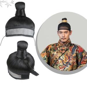 남자 상투 가발 조선시대 사극 옛날 양반 분장 긴머리 커버 상투머리 사극가발 소품 머리