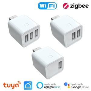 투야 스마트봇Tuya 스마트 WiFiZigbee Micro 1 2 3 USB 어댑터 스위치 미니 USB유형 c 전원 라이프 제어 Al