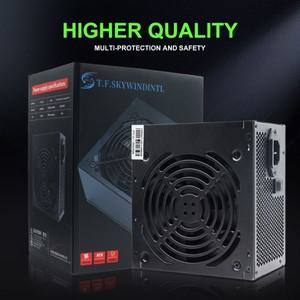 T.F.SKYWINDINTL 게임용 ATX PC 전원 공급 장치, 600W 80 PLUS PSU 액티브 PFC ATX 컴퓨터 전원 공급 장치,