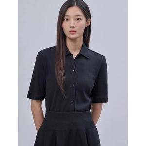 빈폴 BEANPOLE 빈폴레이디스 골지 T칼라 반소매 저지 카디건 블랙 BF4742C515 434728