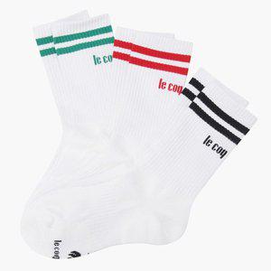 [르꼬끄] 공용 3PACK 하이 삭스 양말 세트 QP223ASC43