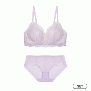 에블린 [세트] 메리메 F5 투톤 삼각몰드 브라렛 + 헴팬티 EBBRFA516H EBBRFA516HHEMSET