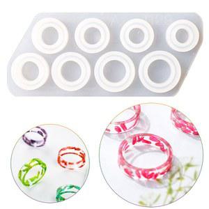 8 pcs 모듬 된 반지 수 지 쥬얼리 수 지 주조 금형에 대 한 실리콘 몰드 미국 5 12