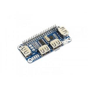 Waveshare 4 포트 USB 허브 모자(라스베리 파이용) USB-UART 온보드