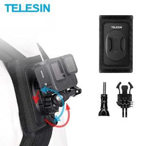 TELESIN 배낭 스트랩 마운트 고프로 히어로 12 11 10 9 8 7 6 5 4 Insta360 SJCAM EKEN DJI Osmo 액션 2 액