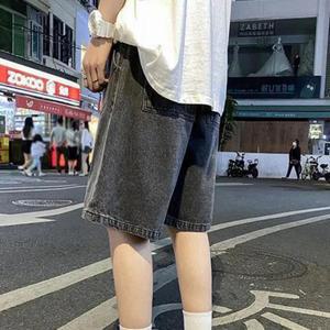 데님 와이드 밴딩 5부 청 버뮤다 팬츠 반바지