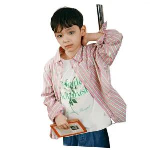 빈폴 BEANPOLE KIDS [Reedition] 멀티 스트라이프 셔츠 라이트 핑크 (BI5264U01Y) BI5264U01Y 403499