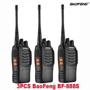 3PCS 워키 토키 원래 Baofeng BF888S 5W BF-888S 5KM UHF 송수신기 휴대용 양방향 라디오 BF 888S 인터콤
