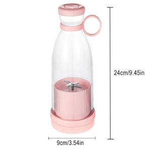 [호환제품] USB 충전식 휴대용 블렌더 Juicer 380ml 과일 야채 소형 스무디 메이커 뚜껑이있는 무선 믹서