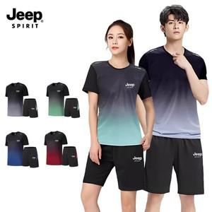 지프스피릿 JEEP SPIRIT 상하의 세트 스포츠 셋업 여름 숏팬츠 속건 애슬레저 러닝 루즈핏 JP9901