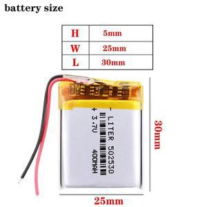 좋은 품질 502530 폴리머 리튬 이온 배터리, 장난감, 보조배터리, GPS,mp3,mp4 용, 3.7V,400mAh