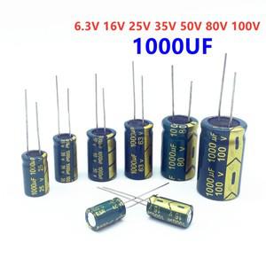 고주파 저 ESR 알루미늄 커패시터 1000UF 25V 6.3V 10V 20%