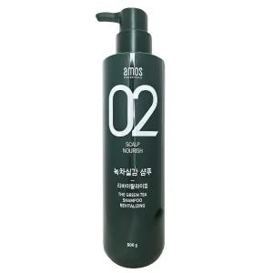 아모스 녹차실감 리바이탈라이징 산뜻한 타입 지성 샴푸 500g 1개