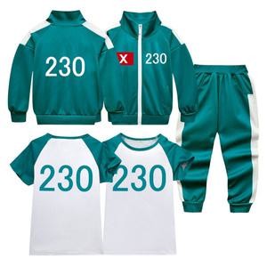 오징어게임2 액세서리 2025 신규 어린이 맞춤형 오징어 게임 2 의류 티셔츠 230 아동 트레이닝복 남아 여아