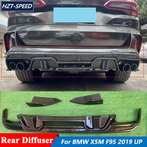 차량용가습기 LD 스타일 고품질 탄소 섬유 소재 후면 범퍼 디퓨저 립 트림 BMW X5M F95 튜닝 2019 Up