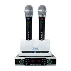 국산 900Mhz 2채널 충전식 무선마이크 노래방 보컬 찬양 강의용 ONE