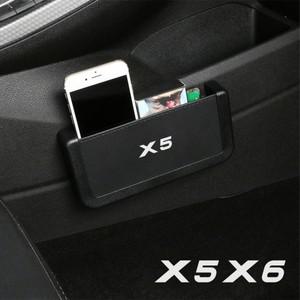 PU 가죽 카시트 사이드 행잉 보관함 BMW 호환 X5 E70 E53 F5 G05 X6 2008  자동 액세서리