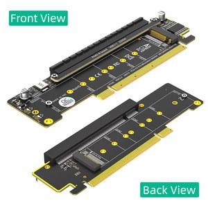 호환 보드 기능 M2 X16 X8 PCIE 슬롯 마더보드 키 Express X16-듀얼 신호 카드 분기 라이저 지원 PCI-E PCI