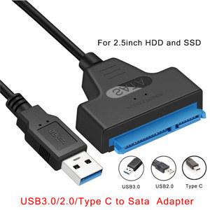 호환 하드 드라이브 케이블 TYPE-C 3 0/2 0 컨벤션 SATA SATA-USB 어댑터 IDE 디스크용 SSD HDD 외장형 2 5인치
