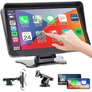 APPLE CARPLAY가 탑재된 휴대용 무선 미러 링크 카메라 터치스크린 없음 HD 플레이어(블루투스, 내비게이션, 멀티미디어 7인치 백업 포함) 스테레오, 라디오 차량용 자동차 모든