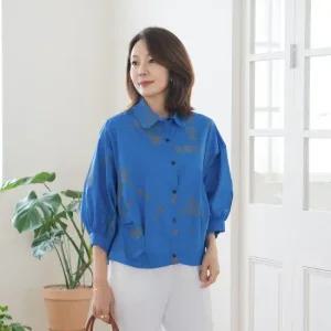 엄마옷 마담4060 레터링나염자켓 여름자켓 셔츠-ZBL2505050-