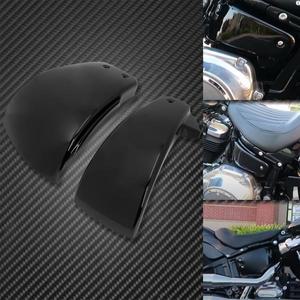 Harley Softail 브레이크 아웃 Fat Boy FXDR Street BOB Slim FLSL   용 2xMotorcycle 배터리 사이드 커버