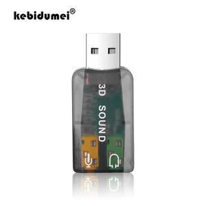 PC 2.1채널 노트북 PC용 USB 사운드 카드 외장 5.1 마이크 스피커 인터페이스