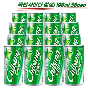 칠성사이다 190ml 60캔 맑고 깨끗한 국민 미니캔