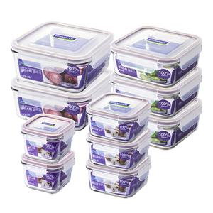[세트]글라스락 퍼플에디션 정사각 베스트 10조(1200ml 2개+850ml 3개+490ml 3개+210ml 2개)