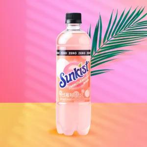 [본사직영] 썬키스트 제로 복숭아레몬 소다 600ml 24입