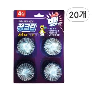 이지오프뱅 청크린 드롭 4개입 x 20개 변기 세정제