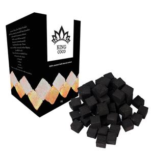 KINGCOCO 연기 없는 냄새 않나는 실내 캠핑 바베큐 구이용 야자 100% 코코넛 숯 1kg (CUBE72ea) COCONUT SHISHA HOOKAH CHARCOAL