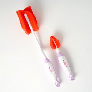 [기타]베일리 젖병세척솔 실리콘스펀지 젖꼭지 젖병솔 2종 세트