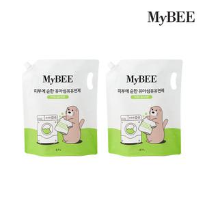 마이비 순한 유아유연제 리필(2100ml)x2개_프레쉬올리브향