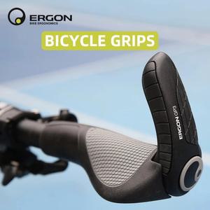 ERGON-산악 자전거 핸들 바 그립 GP1 GP3 GP5 엔드 고정 클램프 인체 공학 고무 도로 사이클링 잠금