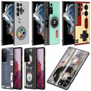 카메라 방수 레트로 회로 기판 휴대폰 케이스 S21 S20 F S10 라이트 E S8 S9 플러스 S7 엣지 블랙 소프트