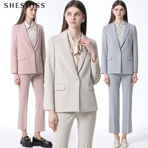 [쉬즈미스(SHESMISS)] 테일러드 싱글 재킷+스트레이트 팬츠 2종세트 (택가격:416