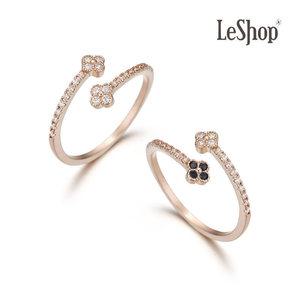 [르샵주얼리] 14K 더블 쁘띠 클로버 반지(GoldPlated)_LJ5070BRR