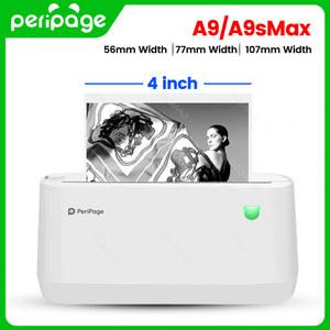 포토 프린터 PeriPage 공식 A9 휴대용 열전사 블루투스 최대 사진 라벨 영수증 스티커 미니 A6